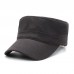 Men Cotton Embroidery Solid Color Outdoor Sunshade Casual Vintage Military Caps Flat Hats