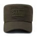 Men Cotton Letter Embroidery Solid Color Outdoor Sunshade Casual Vintage Military Caps Flat Hats