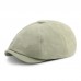 Men Cotton Solid Color Casual Octagonal Hats Forward Hats Beret Flat Caps