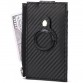 For Airtag Tracker Case Carbon Fiber Credit Card Holder Wallet  Black