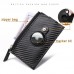 For Airtag Tracker Case Carbon Fiber Credit Card Holder Wallet  Coffee