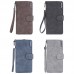 Baellerry Matte Leather Multi  card Slot Men Clutch Bag Zip Buckle Vintage Wallet  Black