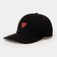 Unisex Cartoon Love  Heart Embroidery Relaxed Adjustable Cap Wide Brim Dome Breathable Suncreen Baseball Cap